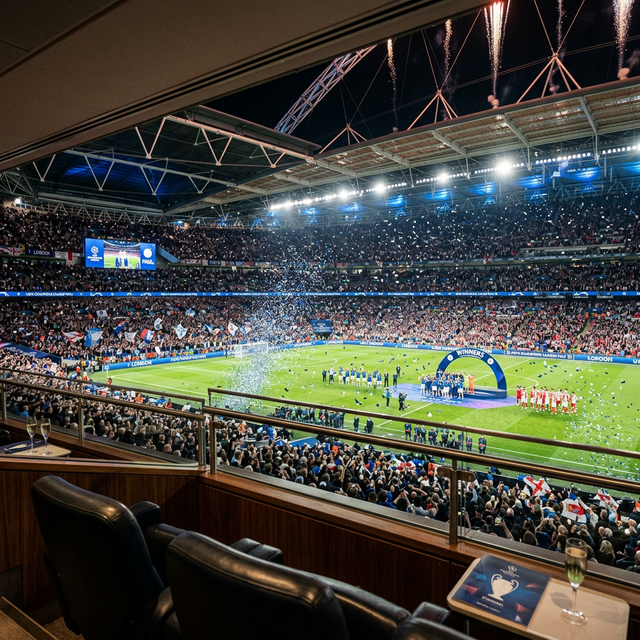 Final da Champions League vista de camarote VIP
